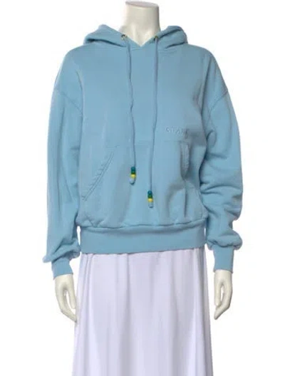 Pre-owned Staud Crew Neck Long Sleeve Sweatshirt In Blue