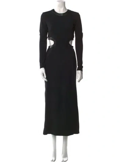 Pre-owned Staud Crew Neck Midi Length Dress In Multi