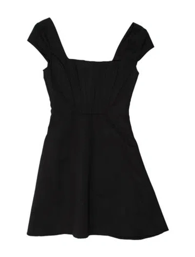 Pre-owned Staud Crew Neck Mini Dress In Black