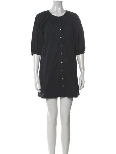 Pre-owned Staud Crew Neck Mini Dress In Blue