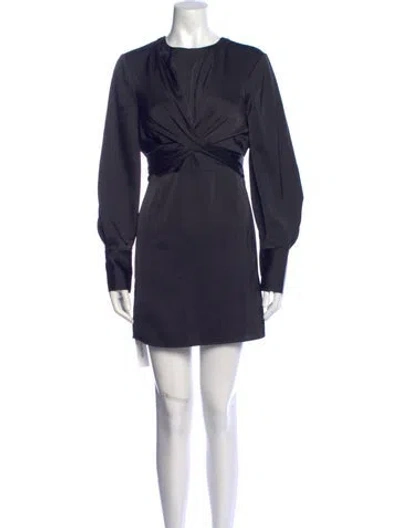 Pre-owned Staud Crew Neck Mini Dress In Blue