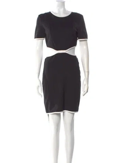 Pre-owned Staud Crew Neck Mini Dress In Gray