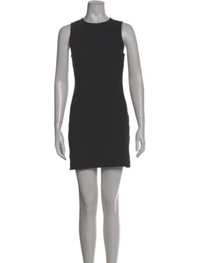 Pre-owned Staud Crew Neck Mini Dress In Gray