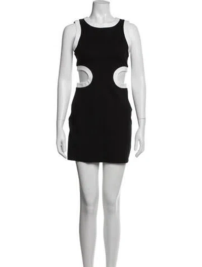 Pre-owned Staud Crew Neck Mini Dress In Multicolor