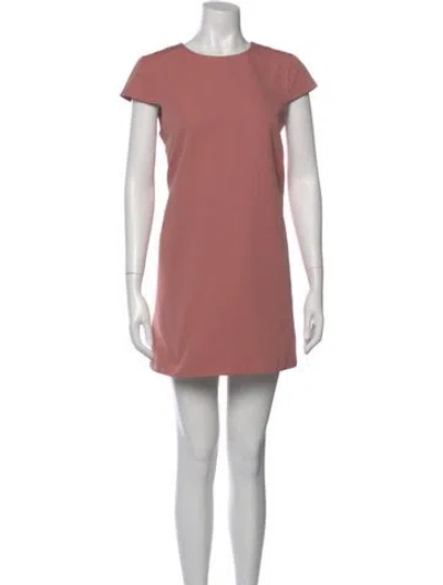 Pre-owned Staud Crew Neck Mini Dress In Pink