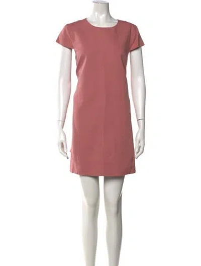Pre-owned Staud Crew Neck Mini Dress In Pink