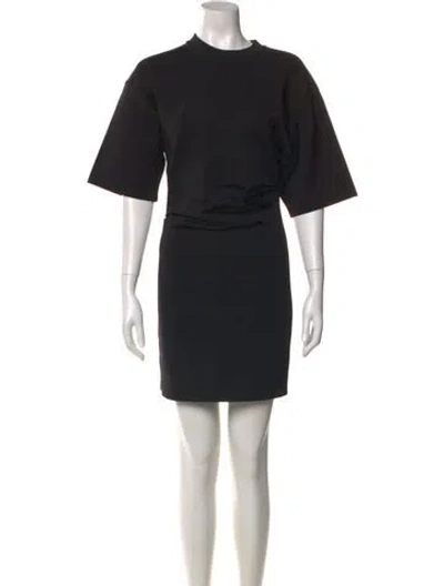 Pre-owned Staud Crew Neck Mini Dress W/ Tags In Black