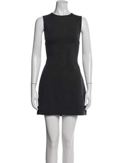 Pre-owned Staud Crew Neck Mini Dress W/ Tags In Gray