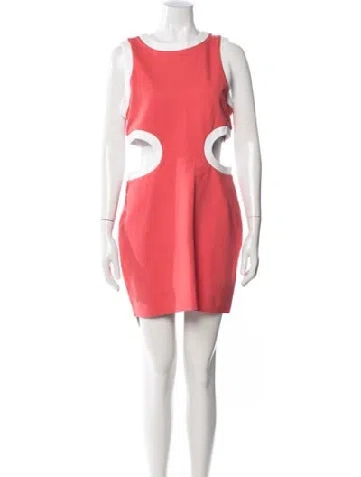 Pre-owned Staud Crew Neck Mini Dress W/ Tags In Pink
