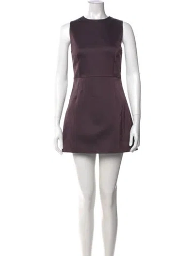 Pre-owned Staud Crew Neck Mini Dress W/ Tags In Purple