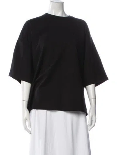 Pre-owned Staud Crew Neck Short Sleeve Top In Black