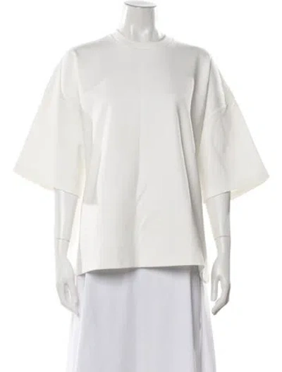 Pre-owned Staud Crew Neck Short Sleeve Top In Neutral