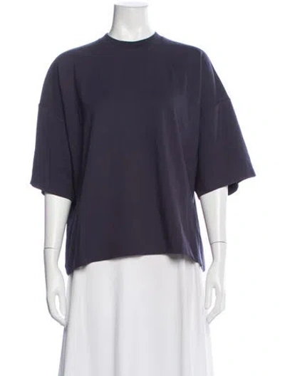 Pre-owned Staud Crew Neck Short Sleeve Top In Purple