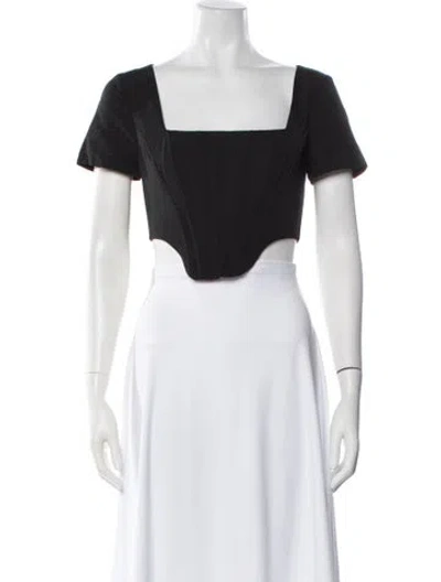 Pre-owned Staud Crew Neck Short Sleeve Top In White