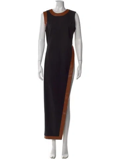 Pre-owned Staud Crew Neck Sleeveless Top In Black
