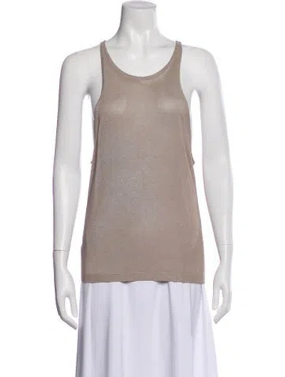 Pre-owned Staud Crew Neck Sleeveless Top In Gray