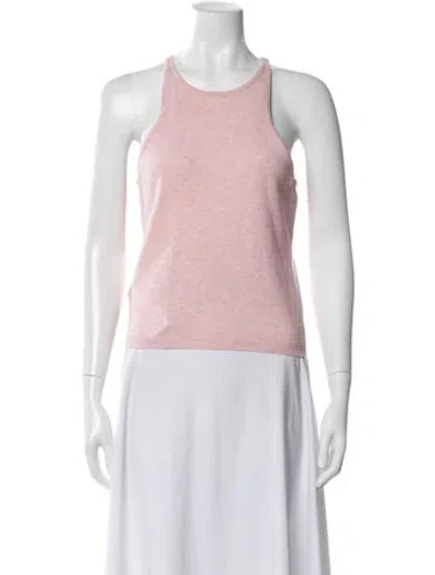 Pre-owned Staud Crew Neck Sleeveless Top In Pink