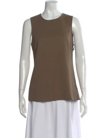 Pre-owned Staud Crew Neck Sleeveless Top W/ Tags In Neutral