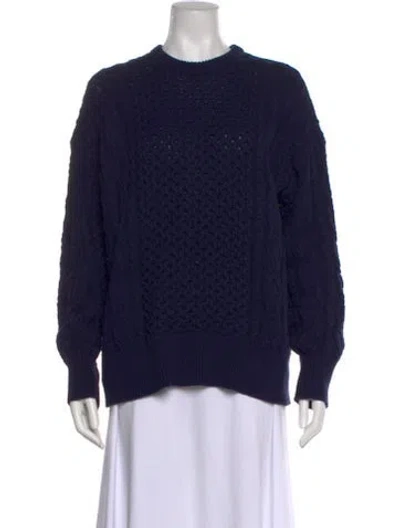 Pre-owned Staud Crew Neck Sweater In Blue