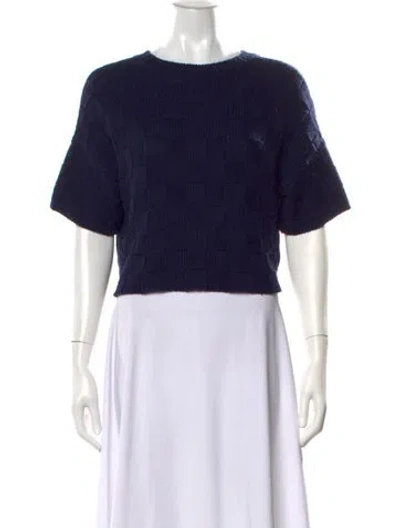 Pre-owned Staud Crew Neck Sweater In Blue