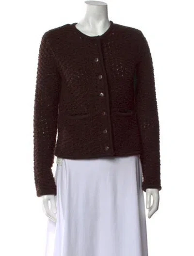 Pre-owned Staud Crew Neck Sweater In Brown