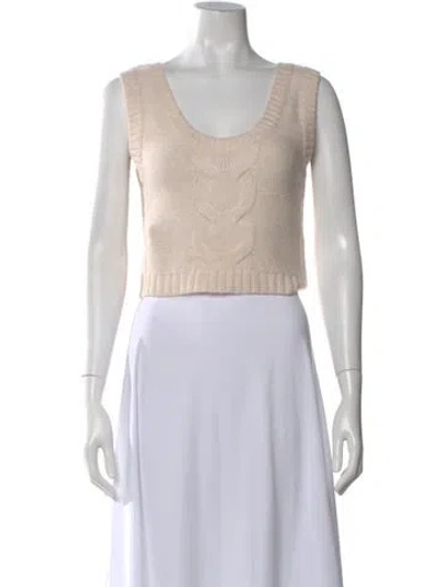 Pre-owned Staud Crew Neck Sweater In Neutral