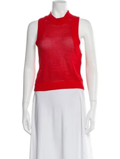 Pre-owned Staud Crew Neck Sweater In Red