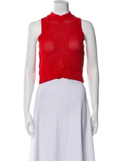 Pre-owned Staud Crew Neck Sweater In Red