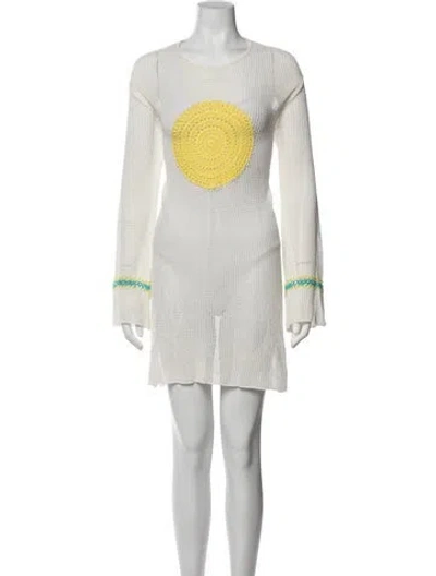 Pre-owned Staud Crew Neck Sweater In White