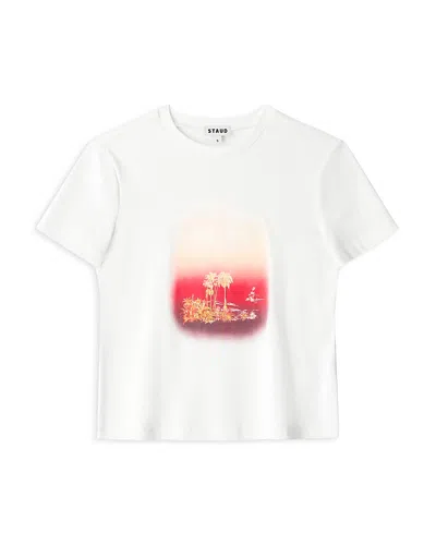 Staud Crewneck Tee In White