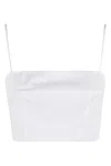 Staud Cropped Cotton Tank Top In White