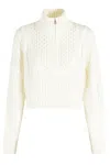 Staud Cropped Hampton Sweater Buttercream In Butc Buttercream
