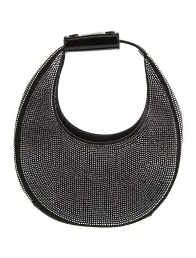 Pre-owned Staud Crystal Top Handle Bag In Gray