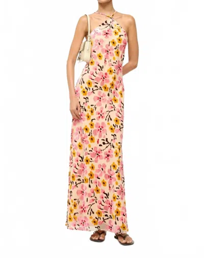 STAUD CUBISM DRESS IN BLOSSOM FLORAL TAPESTRY