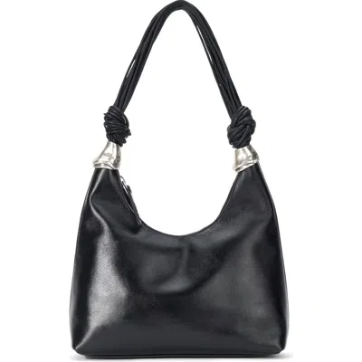 Staud Cuff Leather Shoulder Bag In Black
