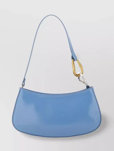 Staud Curved Glossy Top Handle Shoulder Bag