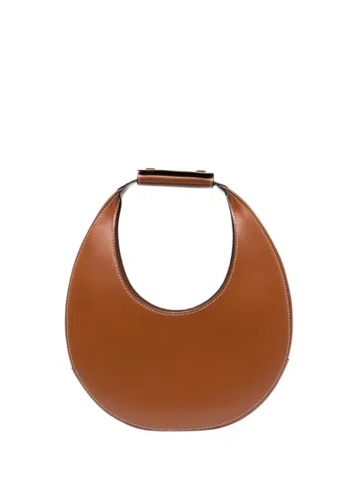 Staud Curved Handle Mini Bag With Removable Detailing In Brown