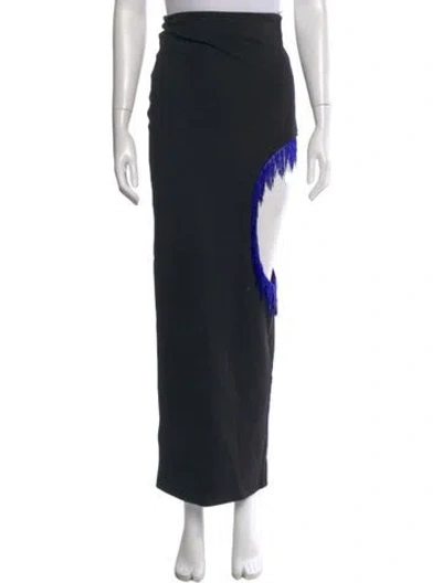 Pre-owned Staud Cutout Accent Long Skirt In Black