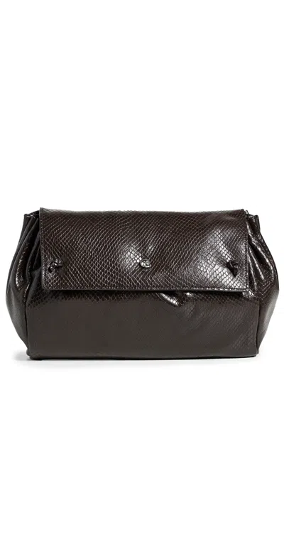 Staud Cy Convertible Bag Espresso Snake