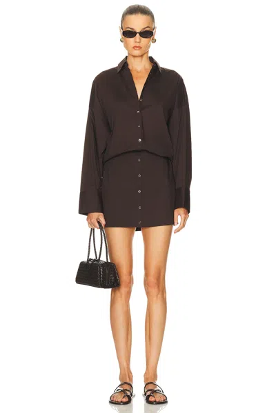 Staud Cynthia Dress In Brown