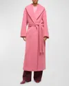 Staud Dakota Wool Coat In Damask Pink