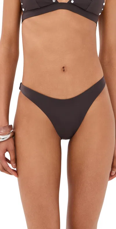 Staud Dana Bikini Bottoms Espresso In Brown