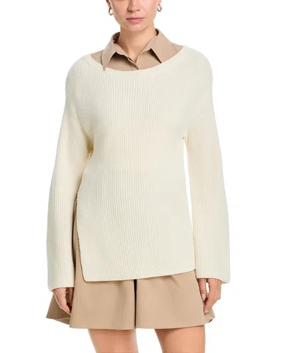 Staud Dane Layered Look Dress In White