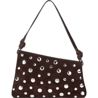 Staud Dani Mini Leather Shoulder Bag In Brown