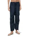Staud Dash Silk Blend Drawstring Pants In Blue