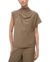 Staud Davina Asymmetric Top In Brown