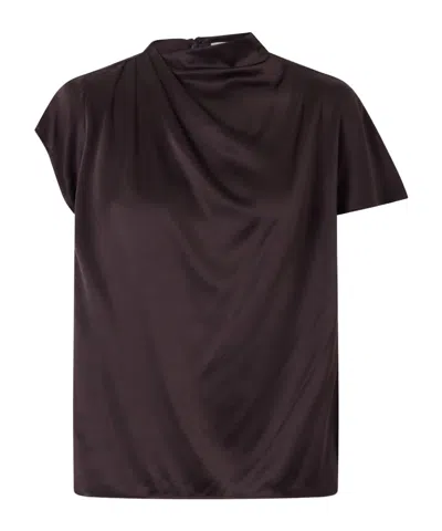 Staud Davina Silk-blend Top In Black