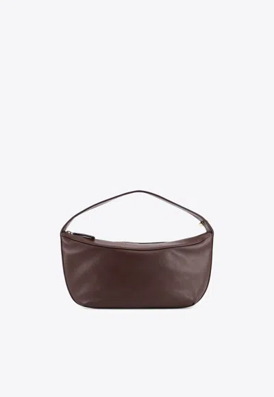 Staud Demy Leather Shoulder Bag In Brown