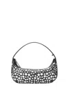 Staud Nappa Leather Shoulder Bag Rivets Design In Black