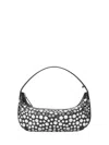 Staud Nappa Leather Shoulder Bag Rivets Design In Black
